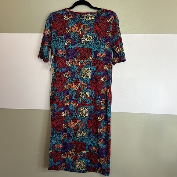 LulaRoe Julia dress size Large colorful - Picture 6 of 6